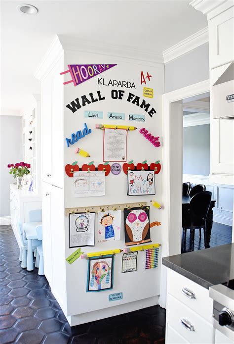 childrens art wall