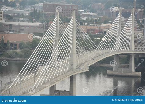 Tilikum Crossing Bridge in Portland, Oregon Editorial Photo - Image of ...