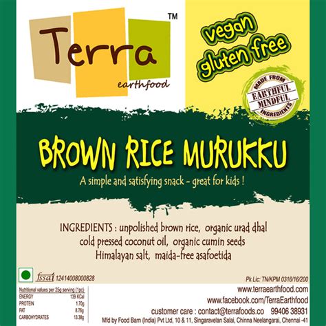 Terra-Brown Rice Murukku – Terra Earthfood