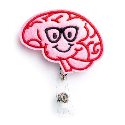 Brain Nurse Retractable Badge Reel Holder – Nursing Name Badge Holder ...