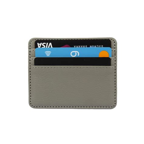 Stealodeal Grey Slim Leather Debit/Credit with Cash Slots (Unisex) 4 ...