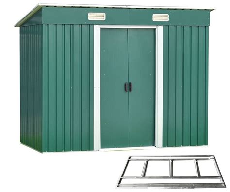 Buy NP Garden Shed Outdoor Sheds Green, 8 x 4 ft Metal Garden Storage ...