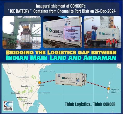 CONCOR successfully bridges the logistical gap between Chennai and Port ...