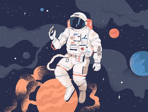 Astronout In Space Self Adhesive Sticker For Wardrobe – Myindianthings