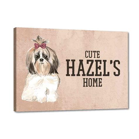 Nutcase - Personalized Beware of Dog Sign Board - Customized Name Plate ...