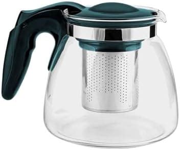 Home Brilliant Teapot with 4 Tea Glass 1000ML – Clear Glass Tea Kettle ...