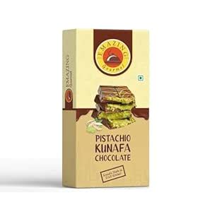 Emazing Gourmet Pistachio Kunafa Chocolate Bar 100gm|Rich Pistachio ...