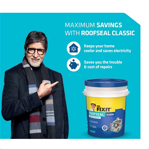 Buy Dr. Fixit Roofseal Classic, 10 Litre, Waterproofing Solution for ...