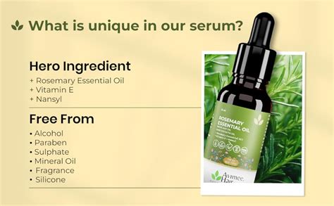 Buy Avimee Herbal Rosemary Essential Hair Oil with Vit E & Nansyl | For ...