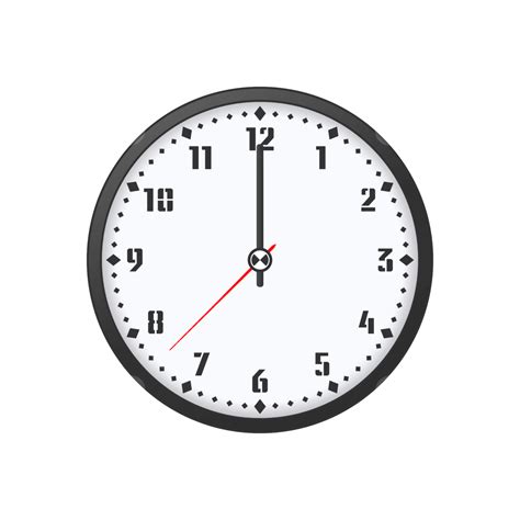 12 Oclock Icon Vector, 12, Clock, Icon PNG and Vector with Transparent ...