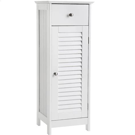 Shutter Bathroom Floor Cabinet Storage Organizer Tower Rack – waseeh.com