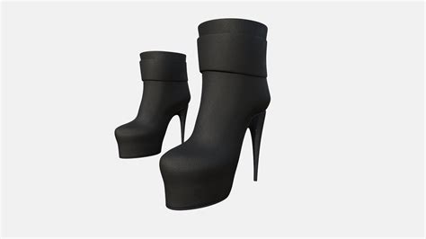 3D model Female Ankle Boots VR / AR / low-poly | CGTrader