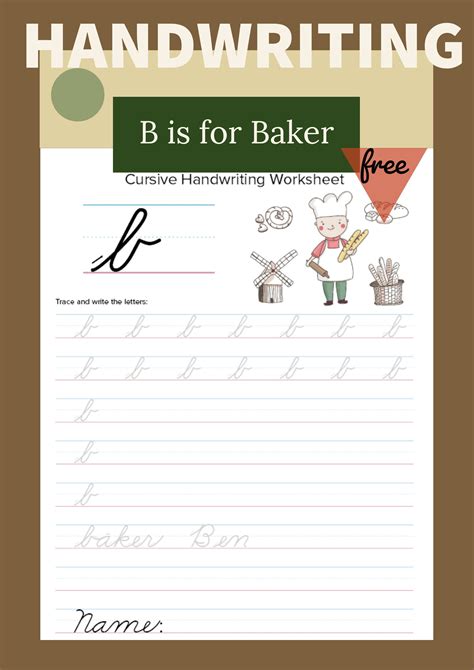 Lowercase Cursive B Worksheet | Handwriting worksheets, Cursive ...