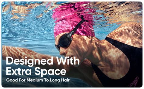 Buy Speedo Women's Long Hair Printed Silicone Swim Caps - Berry Cool ...