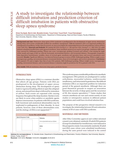 Image result for Study Report About Difficult Intubation