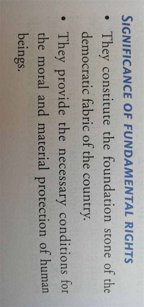 explain the significance of the fundamental rights in our daily to ...