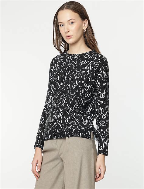 Buy Pure Acrylic Abstract Printed Jumper at Marks & Spencer