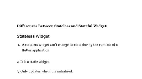 LAB Session 5 - Differences Between Stateless & Stateful Widgets - Studocu