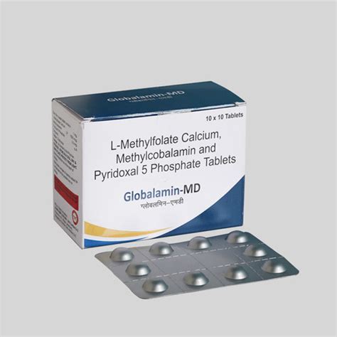 Globalamin MD (L-Methylfolate Calcium 1 mg, Methylcobalamin 1500 mg ...