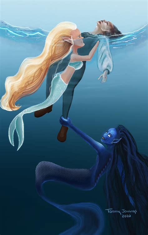 Siren and mermaid struggle | Mermaid art, Art reference poses, Art ...