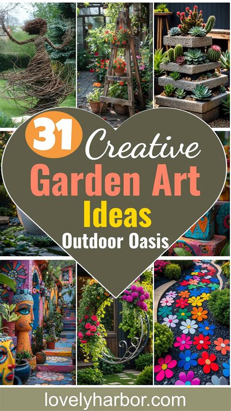 31 Creative Garden Art Ideas For A Stunning Outdoor Oasis | Creative ...