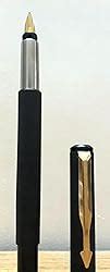 Parker Gift Set Vector Matte Black Gold Trim Fountain Pen With Card ...