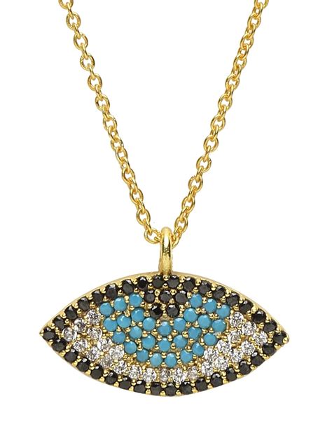 Buy EK by Ektaa Kapoor - 22k Gold Plated Evil Eye Pendant with Chain ...