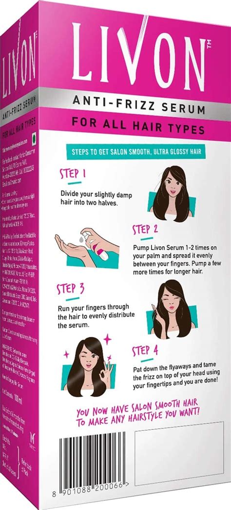 Buy LIVON HAIR SERUM SPRAY FOR SMOOTH FRIZZ FREE & GLOSSY HAIR ON THE ...