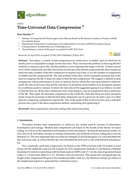 Universal Code Data Compression 的图像结果