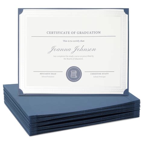 48 Pack Single Sided Award Certificate Holders Bulk Certificate Holders ...