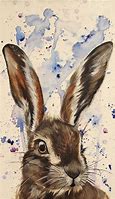Image result for Watercolor Bunnies with Flowers Images