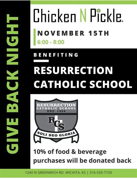 Give Back Night for RCS - Chicken N Pickle, 1240 N Greenwich Rd ...