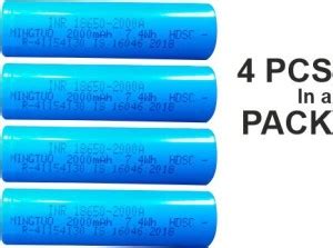 eronic Lithium battery _2000 mah3.5v Rechargeable Pack of 4 Battery ...