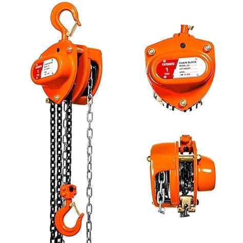 YATOINTO Chain Hoist 1 Ton(2200Lbs) Capacity 10 FT Manual Hand Lift ...