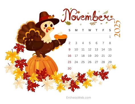 Thanksgiving November Printable Calendar » EntheosWeb
