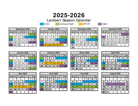 Printable Academic Calendar 2025-26