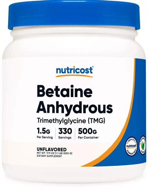 500g Nutricost Betaine Anhydrous TMG Powder India | Ubuy