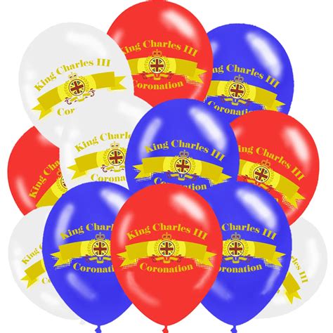 Buy 30Pcs King Charles III Coronation Decorations Balloons Coronation ...