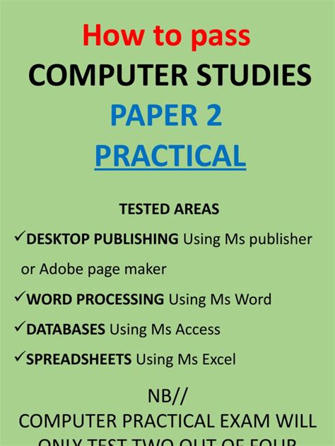 How to Pass Computer Practical Paper 2 的图像结果