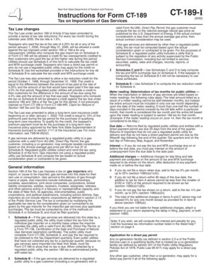 Fillable Online tax ny Form CT-189-I: June 2002, Instructions for Form ...