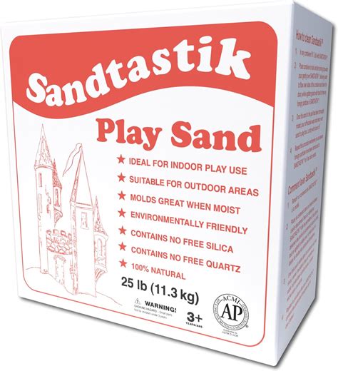 Sandtastik Sparkling White Play Sand, 25 lb (11.3 kg) - Fill Sandboxes ...