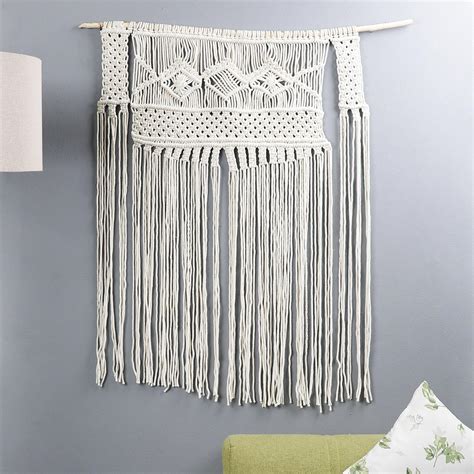 Macrame Wall Hanging- White – The Decor Mart
