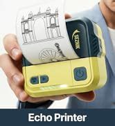 SEZNIK Mini Printer, Inkless, Thermal, Bluetooth, Portable Printer ...