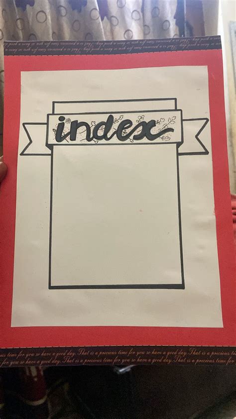 Image result for Index Page Design for Project File