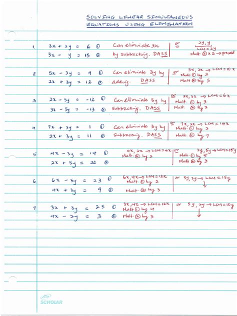 Image result for Simultaneous Equations Using Elimination
