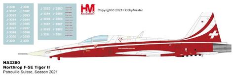 Northrop Grumman RF-5E Swiss Air Force Patrouille Suisse, Season 2021 ...
