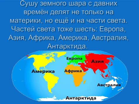 Части света и материки - презентация онлайн