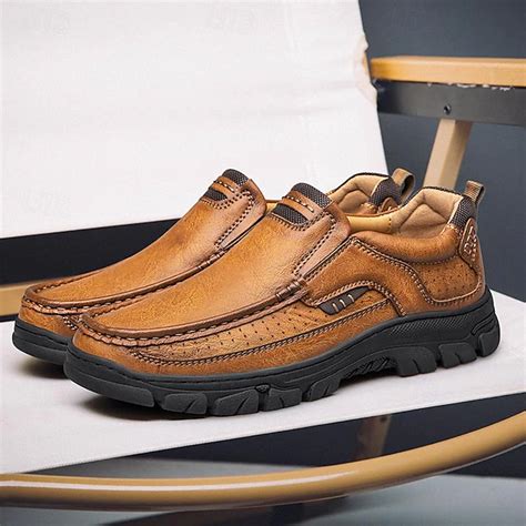 Men's Casual Slip-On Loafers – Lightweight Breathable Walking Shoes ...