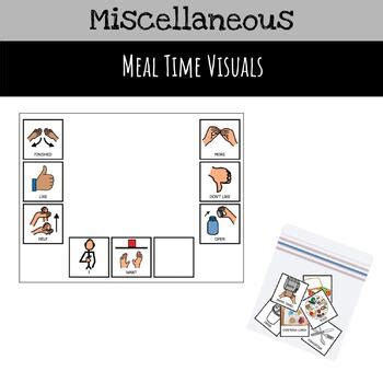 Meal Time Visual Supports by Teaching Little Bitty Learners | TPT