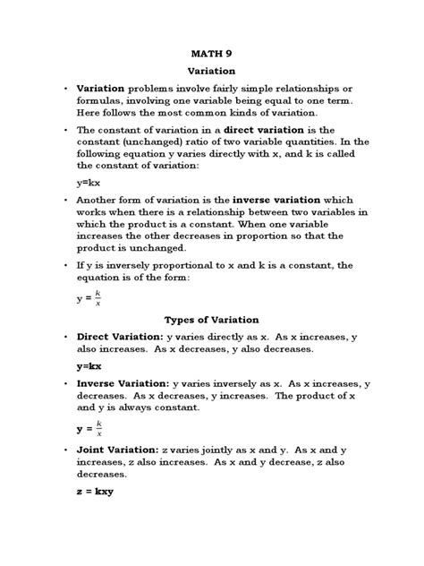 Image result for Variation Breakdown Sheet